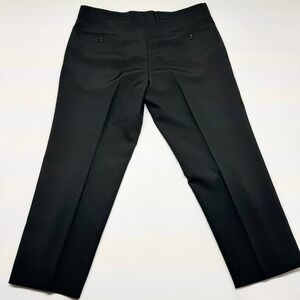 🟡 Lucci Italiana Collezione Mens Black Dress Pants Flat Front Straight Leg 40S